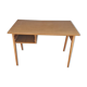 Bureau bois teck scandinave pieds compas vintage