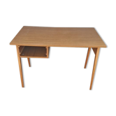 Old desk wood Scandinavian teak vintage compass feet