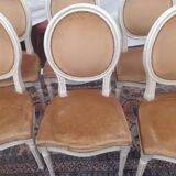 Set of 6 Louis XVI style mediallon chairs