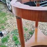 Empire style pedestal table with marble top