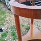 Empire style pedestal table with marble top