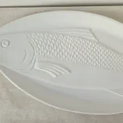 Large vintage ceramic plate "Fish" from Portugal -