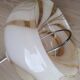 Vintage marbled Murano glass pendant light.