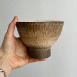 Petite coupe vintage en grès rustique émaillé