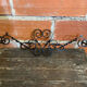 Vintage Wall Coat Rack with 4 Black Wrought Iron Heart-Shaped Hooks