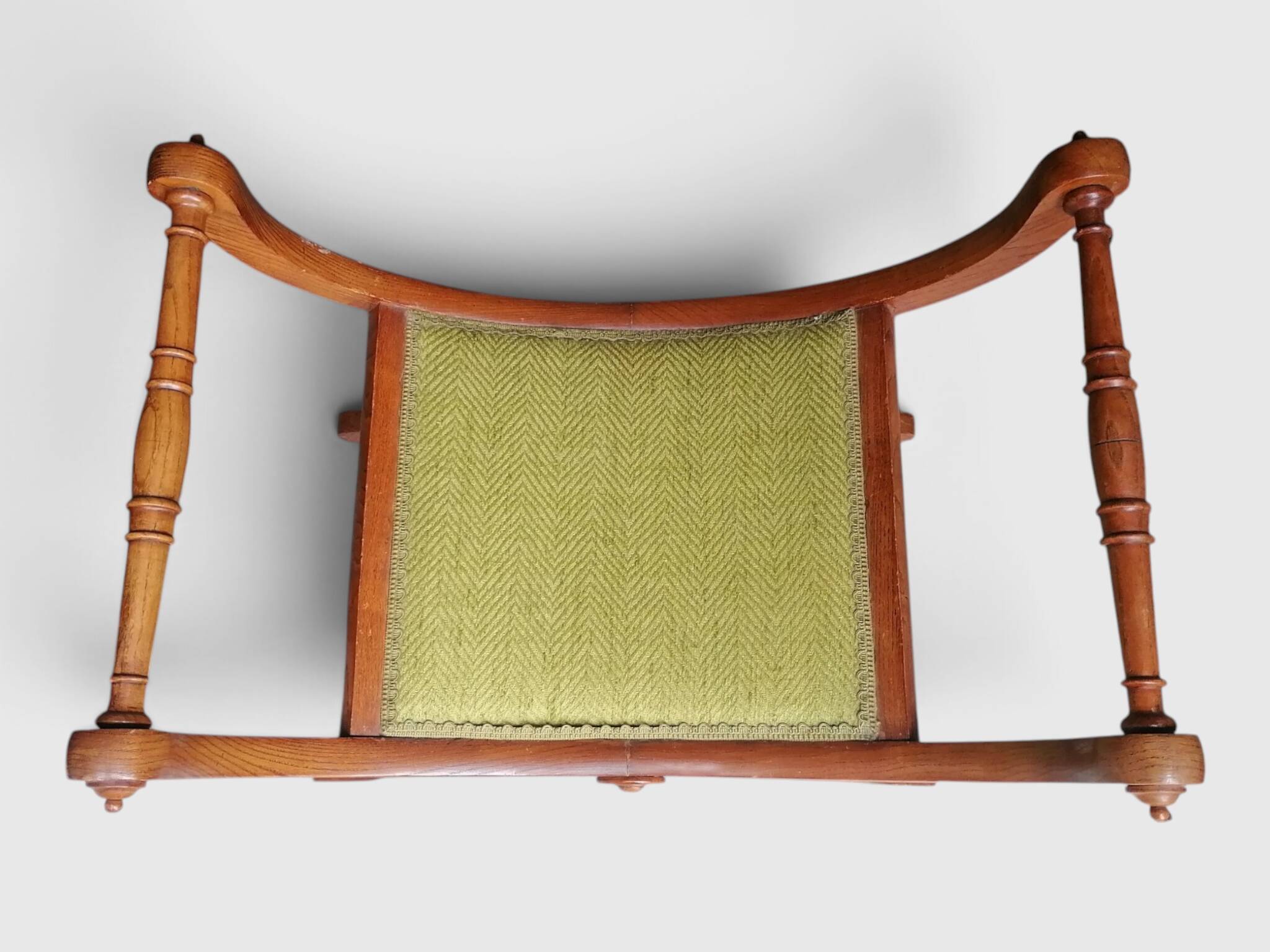 Empire-style piano stool / chair / footrest in wood.