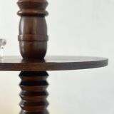 1940s floor lamp in turned wood