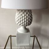 Pineapple white ceramic lamp, 1970