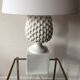 Lampe ananas en céramique blanche, 1970