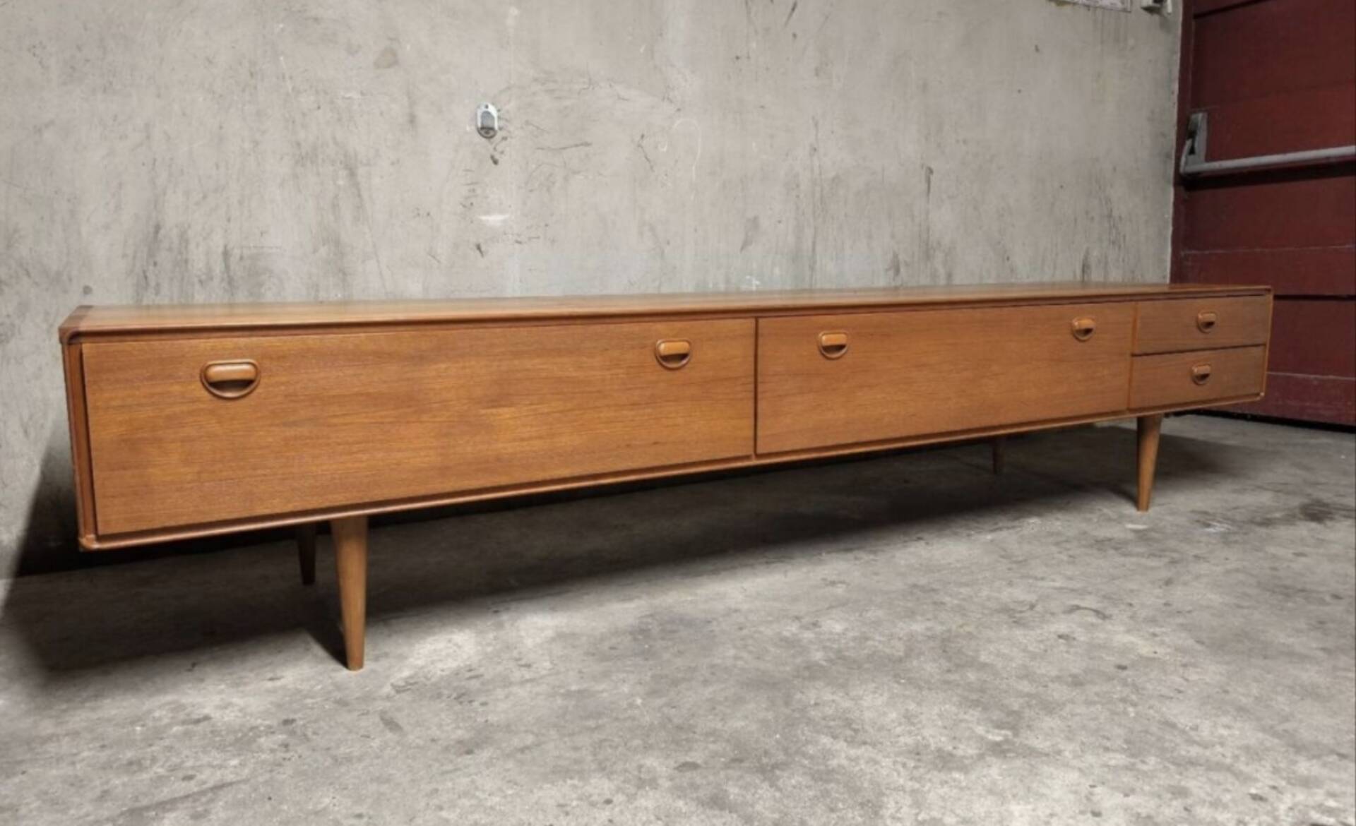 Vintage Scandinavian teak sideboards from the 1970s.