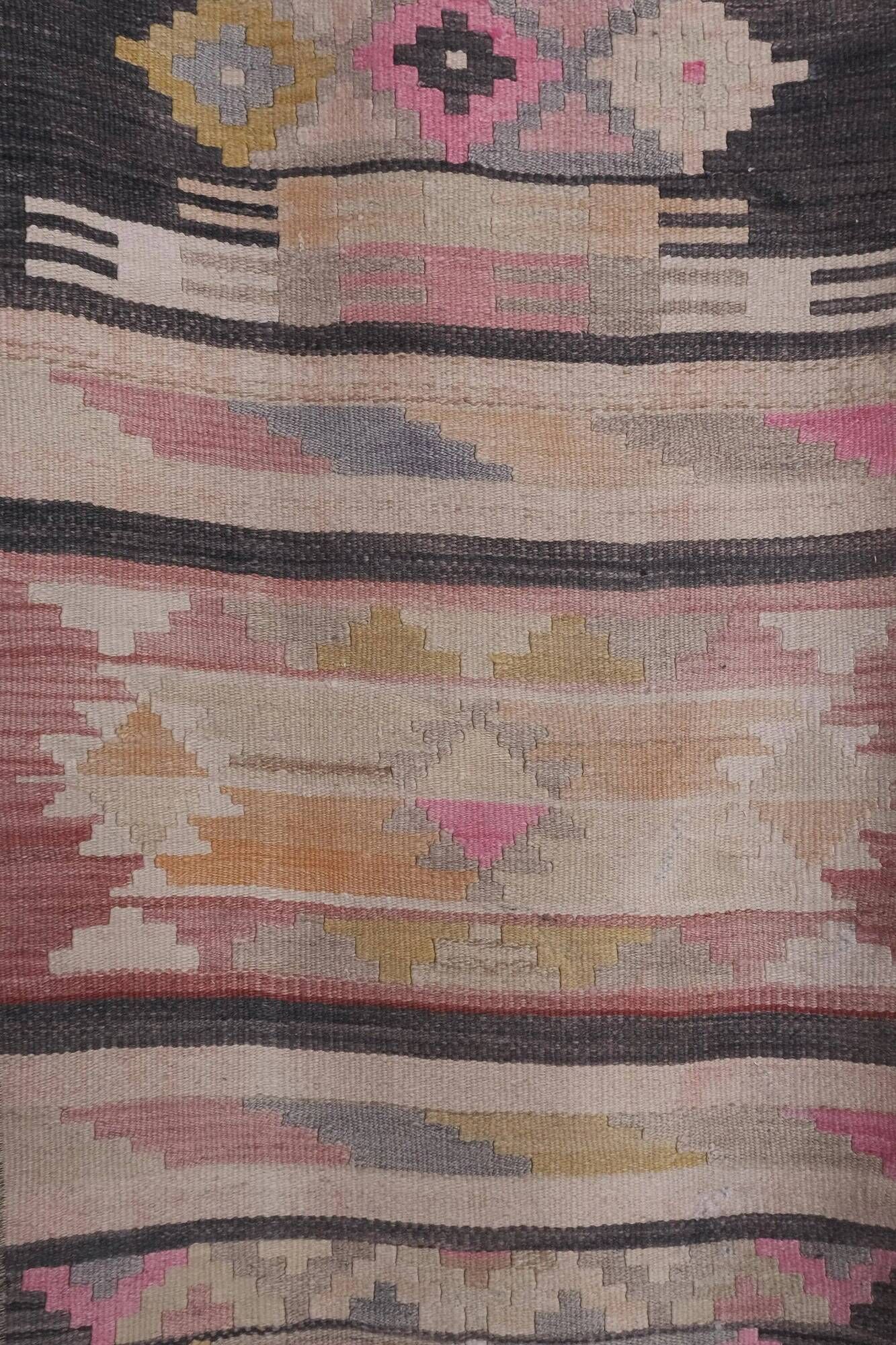 Vintage Turkish hallway rug 69x676 cm