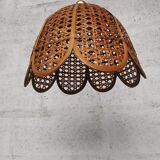 Vintage wicker pendant lamp