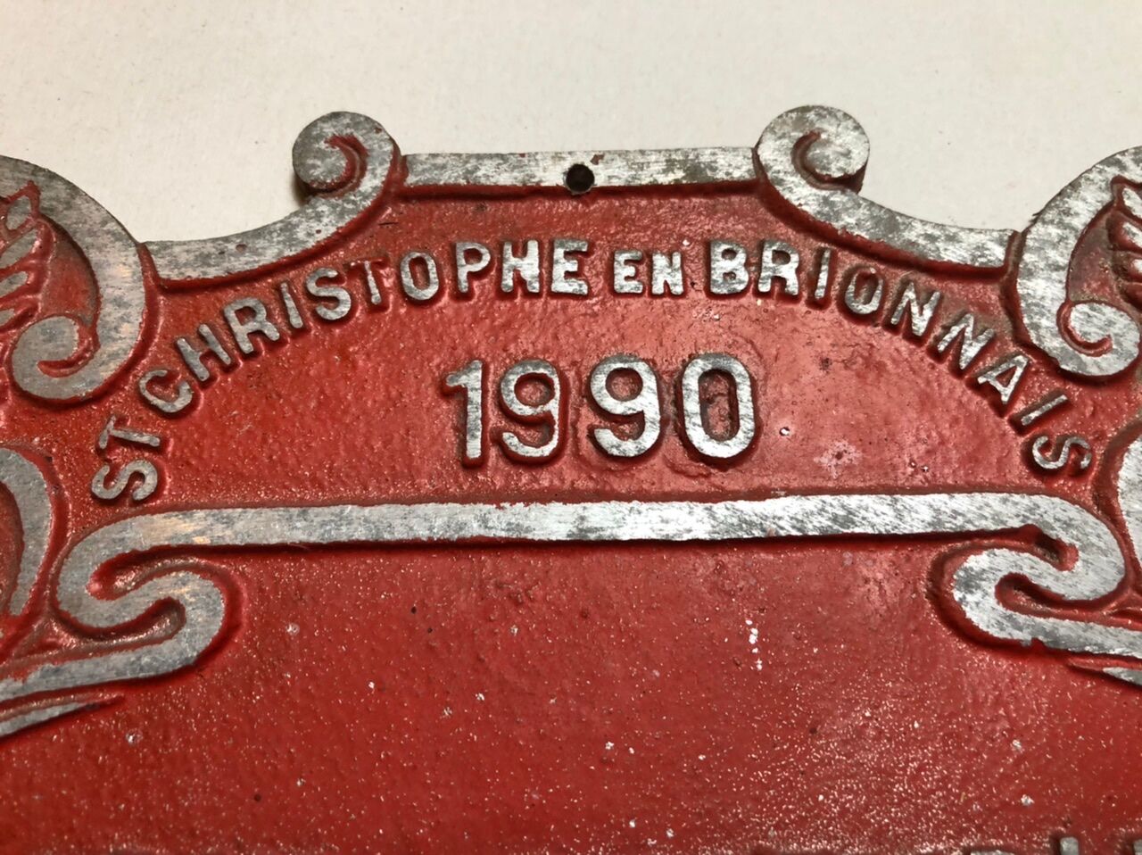 Plaque competition agricole Saint Christophe in brionnais