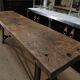 Console industrielle métal et bois 1920
