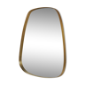 Mirror and free shape brass contour 75x65cm