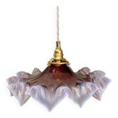 Vintage glass lampshade suspension