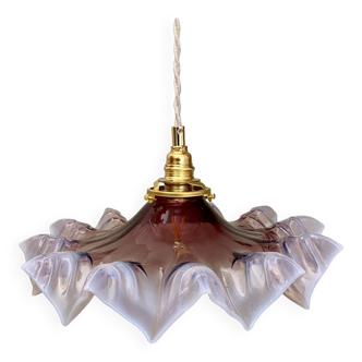 Vintage glass lampshade suspension
