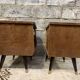 Pair of night tables feet compass bedside end of vintage sofa old 1950 1960 retro