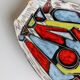 Multicolor Hand-Painted Ceramic Wall Plate, Vintage Studio, Italian 1970s Mid-Century Design