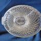 Crystal glass dish with aperitif cake vintage biscuit