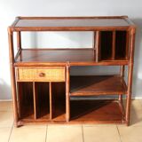Bamboo shelf bookcase cabinet