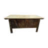 Table de salon en fer riveté et bois