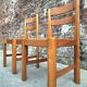 Maison Regain, duo de chaises en orme massif, meubles sièges vintage