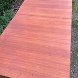 Vintage teak and chrome metal dining table