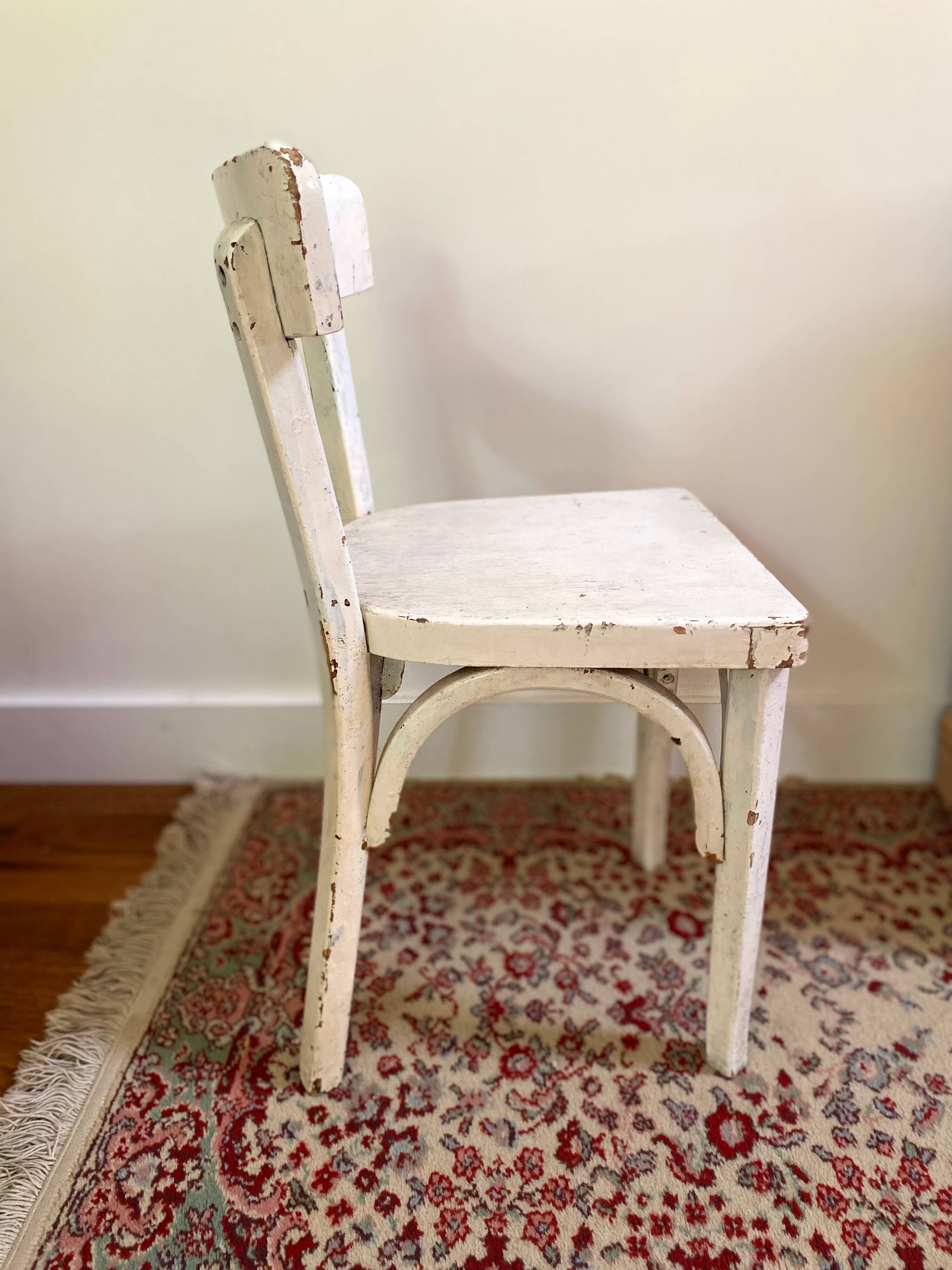 Antique wooden bistro chair for children