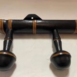 Wooden coat rack with 4 hooks