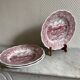 Set of three pink soup plates Fontebasso Made in Italy