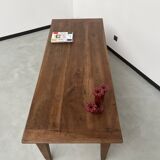 Solid walnut farmhouse table with spindle legs