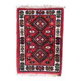 Tapis vintage du Moyen-Orient Hamadan fait main en laine – 40 x 56 cm
