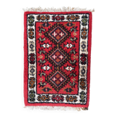 Tapis vintage du Moyen-Orient Hamadan fait main en laine – 40 x 56 cm