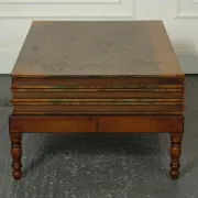 Vintage Coffee Table in Faux Leather with Internal Storage for Books
