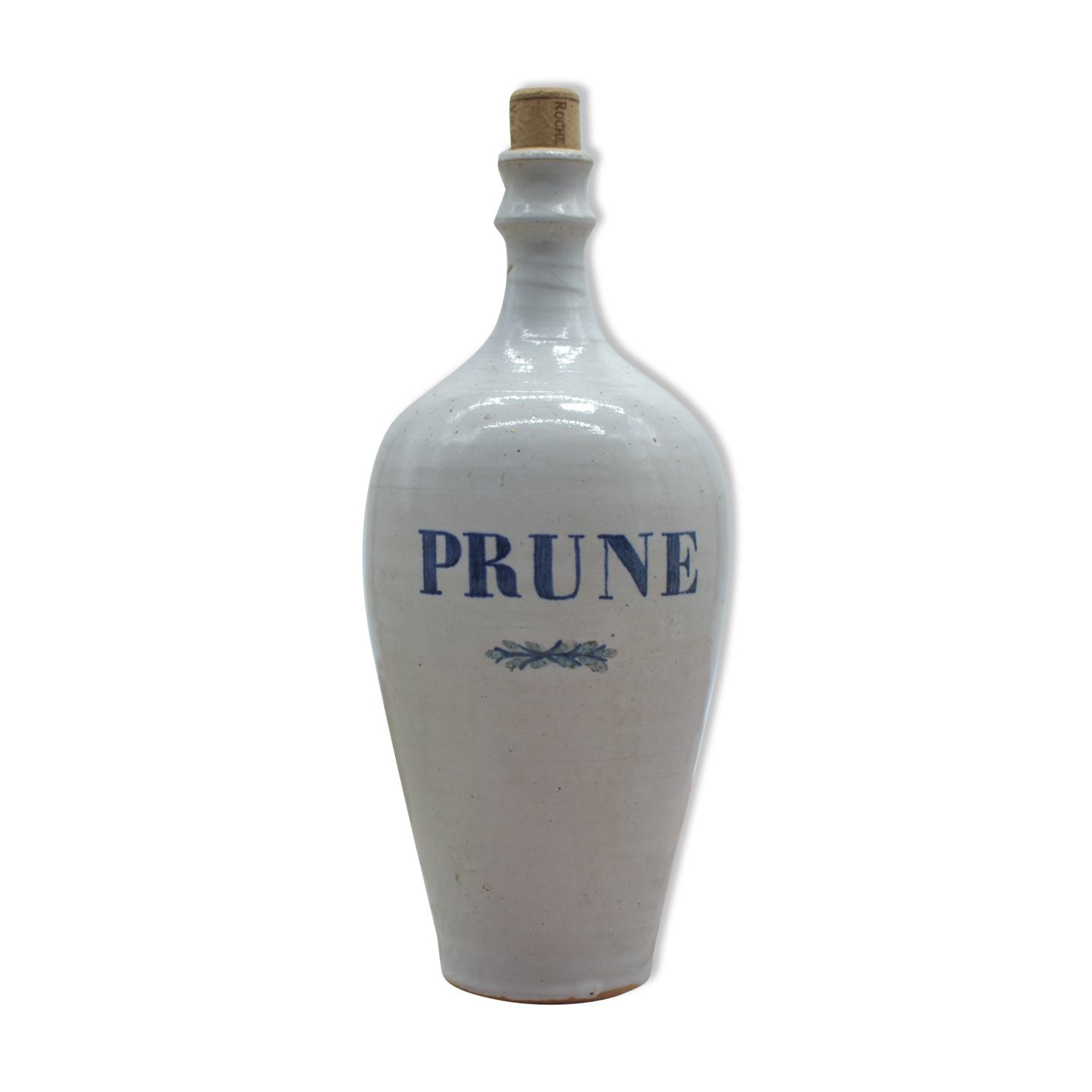 Vintage plum stoneware bottle