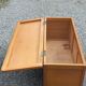 Vintage 1950s oak chest with compass feet