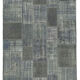 Handwoven turkish contemporary 198 cm x 300 cm grey patchwork carpet