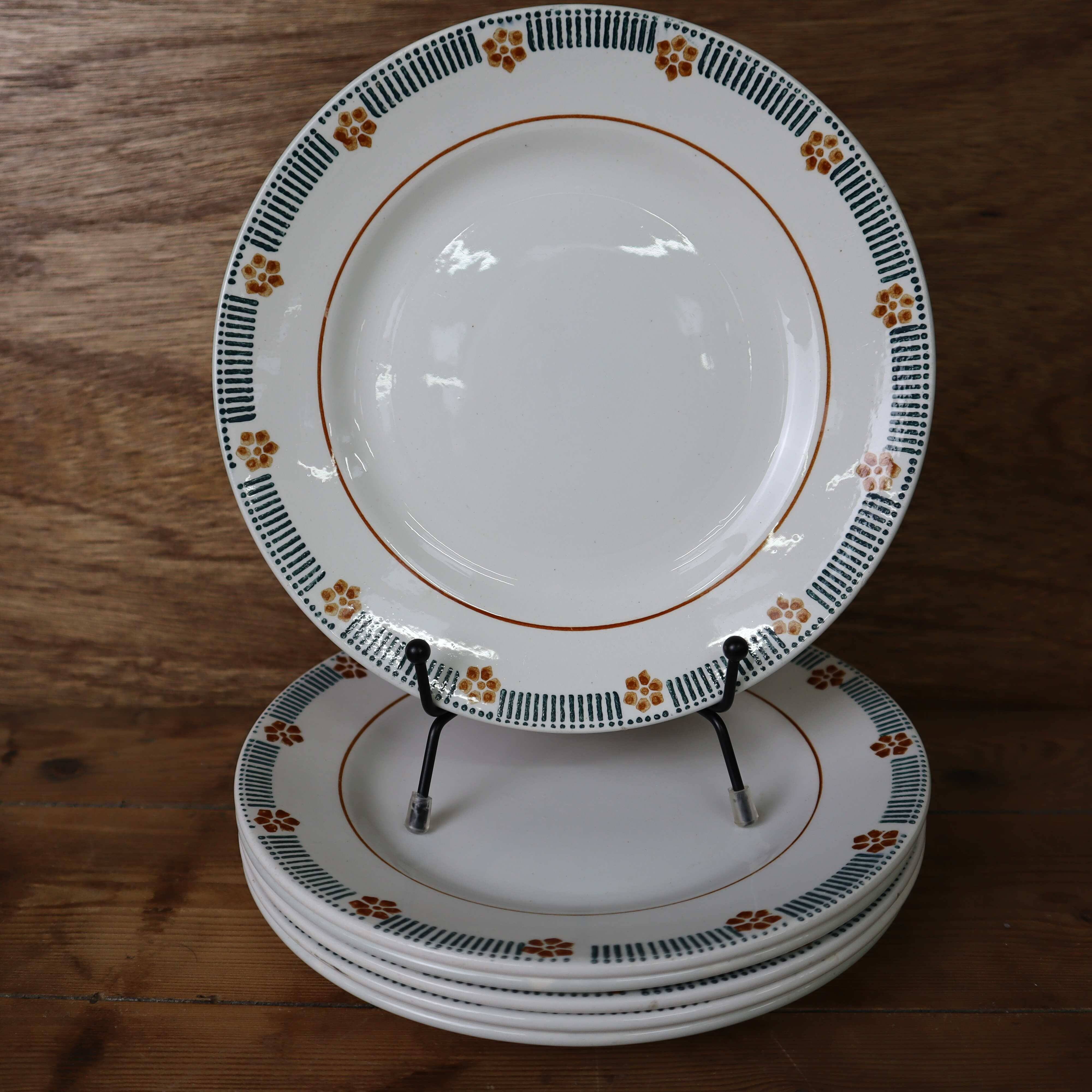 Set of 6 St Amand Céranor dessert plates Parame model