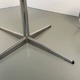 60s marble table with chrome cross base