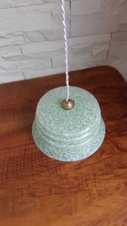 Vintage glass suspension Clichy