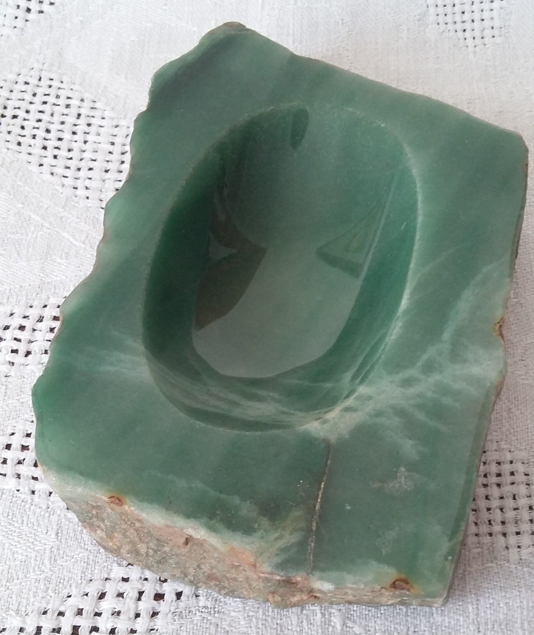 Green marble onyx ashtray
