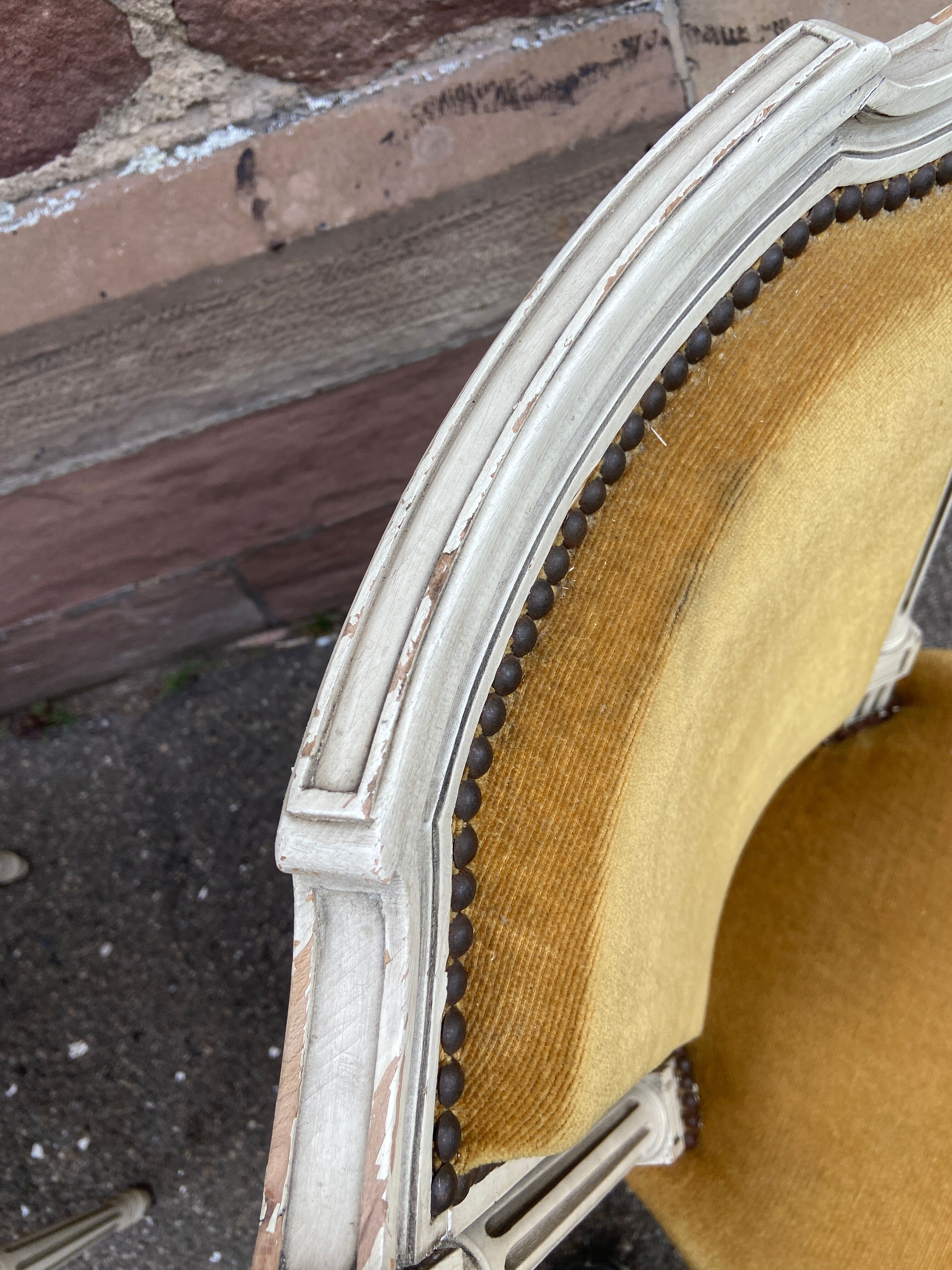 Set of 4 French chairs style Louis XVI vintage 1950 rococo Provence SHABBY CHIC