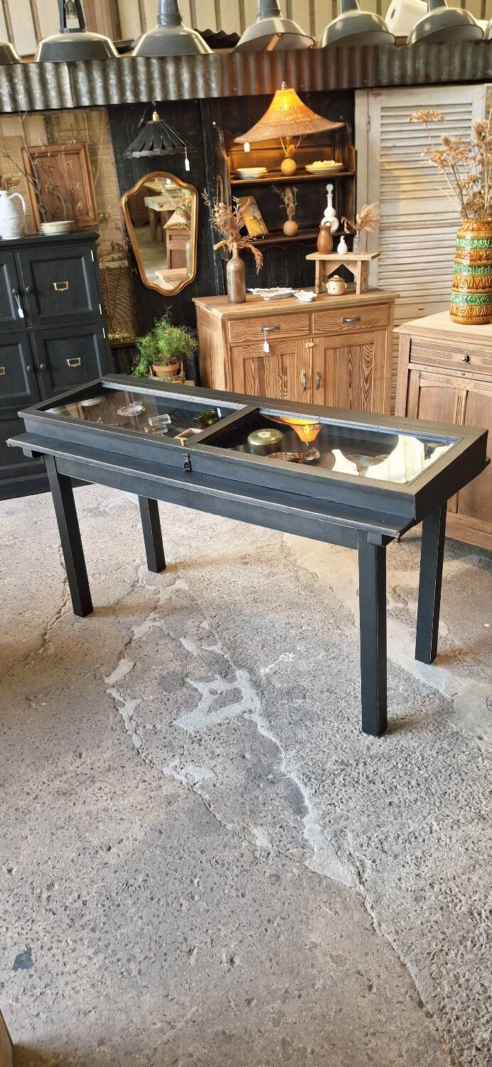 Antique display cabinet on legs