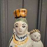Virgin giving birth in Nevers earthenware, 18th century