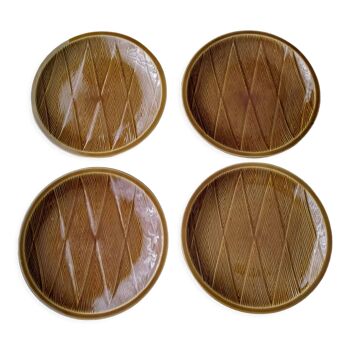 Set of 4 cheese plates or dessert Salins France