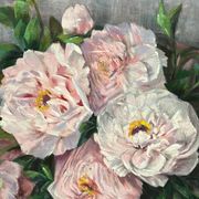 Helena van den Broeck. Still life with peonies. Pastel.