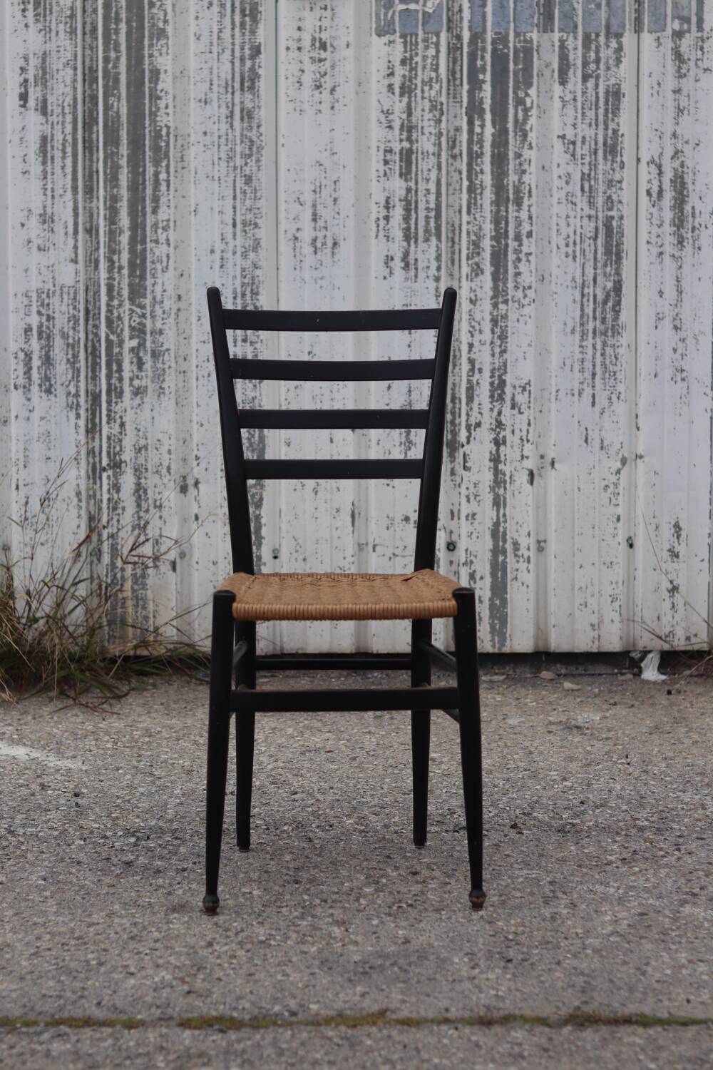 Italian black wooden chair