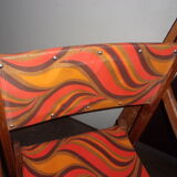 Folding chair wood camping Scandinavian style 1960