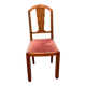 Art Deco chair in solid wood and burgundy velvet fabric